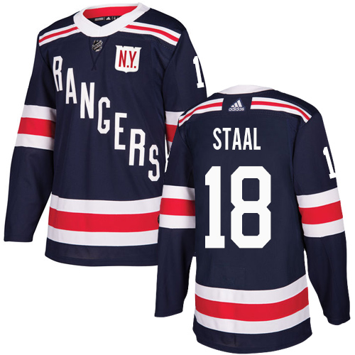Adidas Rangers #18 Marc Staal Navy Blue Authentic 2018 Winter Classic Stitched NHL Jersey - Click Image to Close